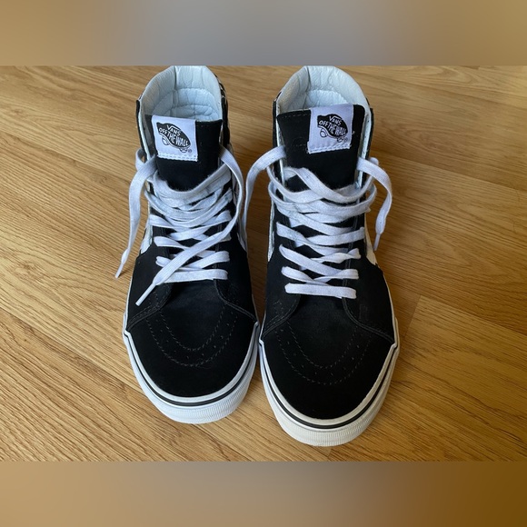 Vans Sk8Hi Black Checker Old Skool Hi Top Skate Shoe Mens 9 - Picture 8 of 8